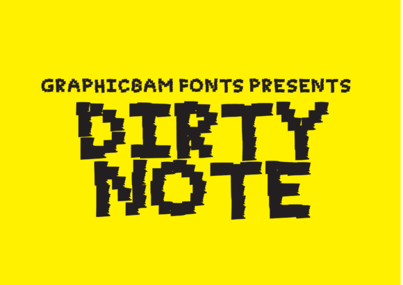 Dirty Note: A Bold Display Font for High-Impact Design