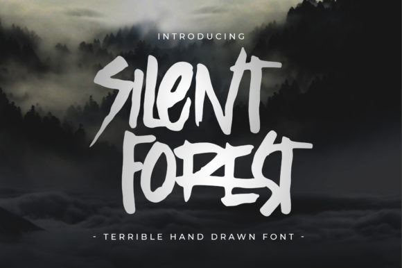Silent Forest: The Dark, Creepy Display Font for Spooky Designs