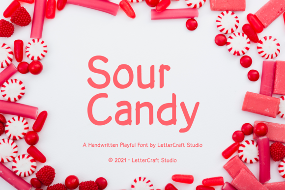 Sour Candy: A Modern Display Font for Bold Designs