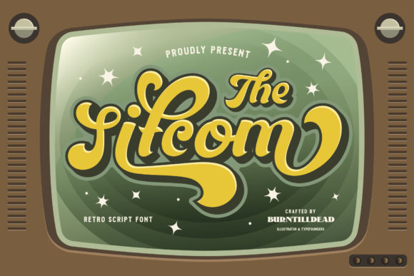 The Sitcom: A Bold Retro Display Font for Dynamic Headlines
